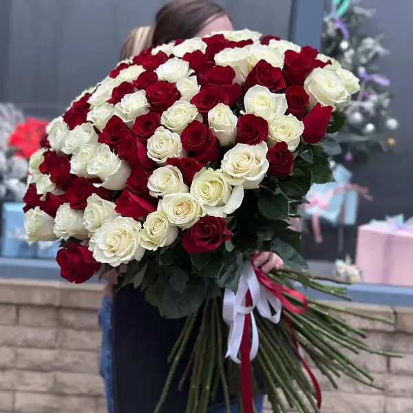 Букет из 101  голландской Розы "Гипноз"