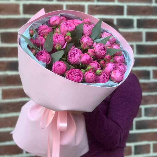 Букет из пионовидных кустовых роз "Pink" Букет из пионовидных кустовых роз "Pink"