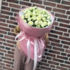 Букет из кустовой пионовидной розы "Белый бархат"