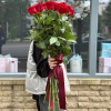 Букет из 17 голландских роз "Рубиновое пламя"