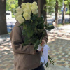 Букет из 9 голландских белых роз  "Мондиаль"